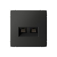 Розетка компьютерная без рамки Systeme Electric ArtGallery  2-м. RJ45 CAT 6А базальт картинка